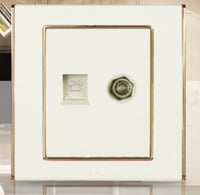 فيش دش+هاتف لؤلؤي/ذهبي 7*7 V3