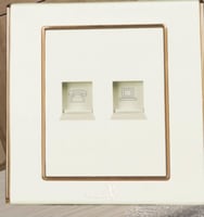 فيش كمبيوتر+هاتف لؤلؤي ذهبي 7*7 V3