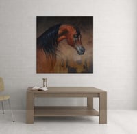 لوحة صهيل-لوحات خيول عربية.