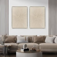 لوحة جدارية ثنائية فن تجريدي بتصميم مودرن