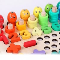 لغز الأرقام والالوان الخشبية