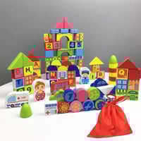 مكعبات خشبية 100 قطعة