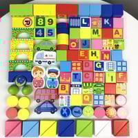 مكعبات خشبية 100 قطعة