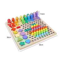 لغز الأرقام والالوان الخشبية