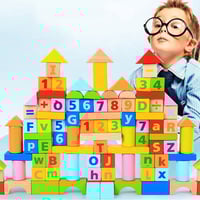 مكعبات خشبية 100 قطعة