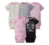 5 قطع لباس الاطفال الرضع BUNNY من القطن العضوي 100...