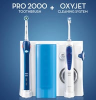 اورال بى أوكسي جت+فرشه أسنان كهربائية برو