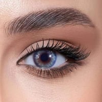 دوللي عدسات لاصقة شهرية رمادي محدد ازرق