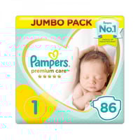 بامبرز عناية مميزة رقم (1) 86 قطعه