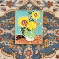 بروش - قطعة رسمة دوار الشمس لفان جوخ