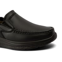 حذاء رسمي طبي من الجلد الطبيعي اسود