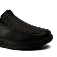 حذاء رسمي طبي من الجلد الفاخر لون اسود