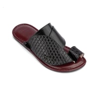 نعال شرقي جلد أسود فاخر - صناعة وطنية