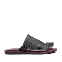 نعال شرقي جلد أسود فاخر - صناعة وطنية