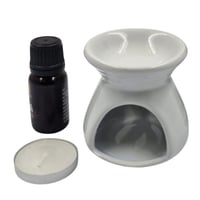 فواحة سيراميك (12 قطعة) مع زيت عطري وشموع