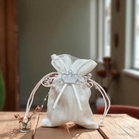 مجموعة 12 قطعة من أكياس قماشية لتجهيز توزيعات المن...