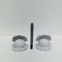 مباخر فاخرة على شكل صدف بلون أبيض (12 قطعة)