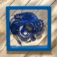 مجموعة من 12 قطعة من برواز حافظة شفاف مع سبحة وخات...