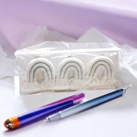 مجموعة 12 ميداليات بسلسه ذهبيه على شكل قوس قزح من...