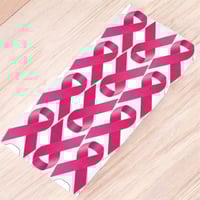 مجموعة 12 استيكر بثيم فيونكة وردية للتوعية من سرطا...