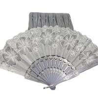 مجموعة 12 من المراوح اليدويه , مروحة يد للنساء قاب...