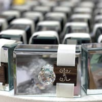 صندوق مجوهرات مرايا (12 قطعة) منسق بالشرائط مع كتا...