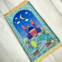 مجموعة من 12 قطعة من سجادات صلاه للاطفال 50*100 سم