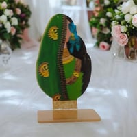 مجموعة من 12 قطعة من استناندات اكريليك شفافة مع ثي...