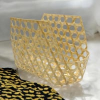 مجموعة من 12 قطعة من السلال الخوص الديكورية بتصميم...