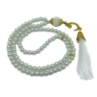 مجموعة 12 من سبحات تركية للتوزيعات بلون أبيض