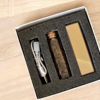 مبخرة إلكترونية (12 قطعة) بتصميم أنيق بلون ذهبي