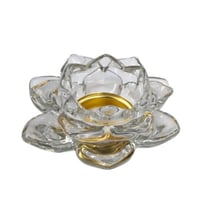 مجموعة 12 من المباخر الزجاجية بتصميم أنيق وشفاف عل...