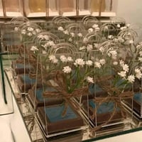 مجموعة 12 من شنط اكريليك شفاف ساده للتوزيعات