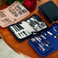 مجموعة حقائب العناية بالأظافر (12 طقم)-كل طقم يحتو...