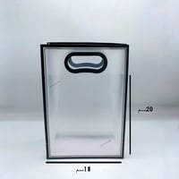 مجموعة (12) من اكياس توزيعات شفافة مصممة مع مقبض ب...