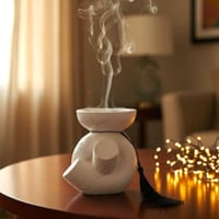 مجموعة 12 من المباخر السيراميك الانيقة باللون الاب...