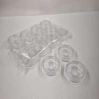 مجموعة 12 من علب ميني بلاستيك شفاف مقاس 5 مل بغطاء...