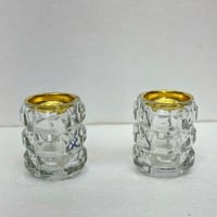 مجموعة مباخر من 12 قطعة من الكريستال صغيرة الحجم ب...