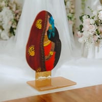 مجموعة من 12 قطعة من استناندات اكريليك شفافة مع ثي...