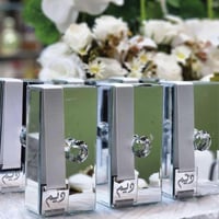 توزيعات من 12 قطعة من صندوق مرايا مجوهرات منسق بال...