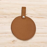 مرايا الجلد دائري الشكل (12 قطعة) لون عسلي