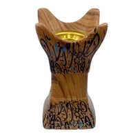 مجموعة 12 مباخر بحروف عربيه بشكل خشبي لون بني وتصم...