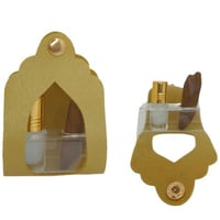 مجموعة 12 من بوكسات الاكريليك ملبسة بالجلد الذهبي...