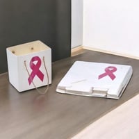 اكياس ميني للتوزيعات (12قطعة) بثيم فيونكة وردية لل...