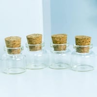 علب زجاجية شفافة بسدادة من الفلين (12 قطعة) مقاس 3...