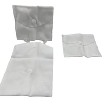 مجموعة 12 من شنط مخمل لون أبيض حجم صغير