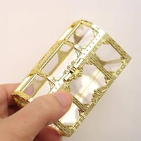 علب توزيعات اكريليك (12 قطعة) على شكل صندوق مجوهرا...