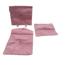 مجموعة 12 من شنط مخمل لون وردي حجم صغير