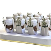 توزيعات مباخر (12 قطعة) بالتنسيق الياباني بصحن تقد...