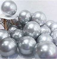 مجموعة 50 بالونات كروم فضي | Chrome Balloons Silve...